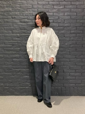 「HAVERSACK（ハバーザック）のアイテム」を使った、Bshopスタッフさん（レディース・160cm）の春コーディネート