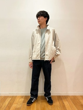 「orcival」｜「アイテム（ナイロンジャケット）」を使った、Bshopスタッフさん（メンズ・173cm）の春コーディネート