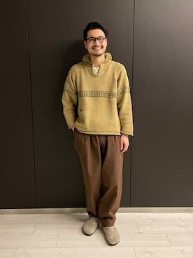 「BIRKENSTOCK（ビルケンシュトック）のBIRKENSTOCK | BOSTON SFB VL BEIGE MEN（サンダル）」を使った、Bshopスタッフさん（メンズ・175cm）の春コーディネート