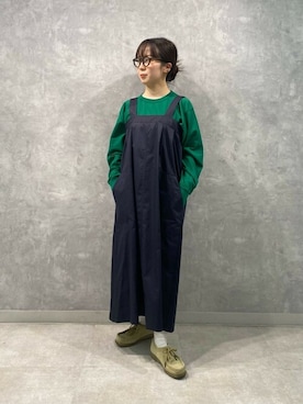 「HAVERSACK（ハバーザック）のアイテム」を使った、Bshopスタッフさん（レディース・154cm）の春コーディネート