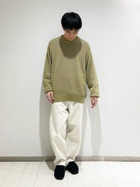 「AURALEE」｜Bshopスタッフさん（メンズ・170cm）の春コーディネート