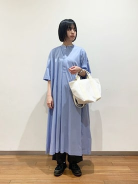 「Paraboot（パラブーツ）のアイテム」を使った、Bshopスタッフさん（レディース・162cm）の春コーディネート