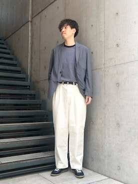 「GYMPHLEX（ジムフレックス）のアイテム（ジャケット/アウター）」を使った、Bshopスタッフさん（メンズ・184cm）の春コーディネート