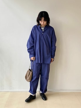 「orcival」｜「アイテム（その他シューズ）」を使った、Bshopスタッフさん（レディース・155cm）の春コーディネート