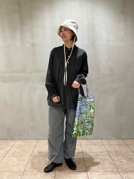 「orcival」｜「アイテム（その他シューズ）」を使った、Bshopスタッフさん（レディース・163cm）の春コーディネート