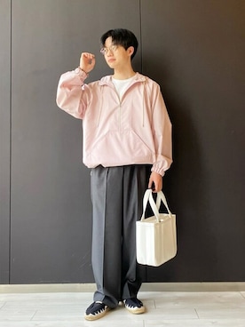 「La Manual Alpargatera（マヌアル・アルパルガテラ）のアイテム」を使った、Bshopスタッフさん（メンズ・168cm）の春コーディネート