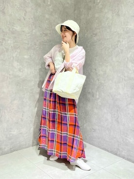 「TICCA（ティッカ）のアイテム（トップス）」を使った、Bshopスタッフさん（レディース・156cm）の春コーディネート