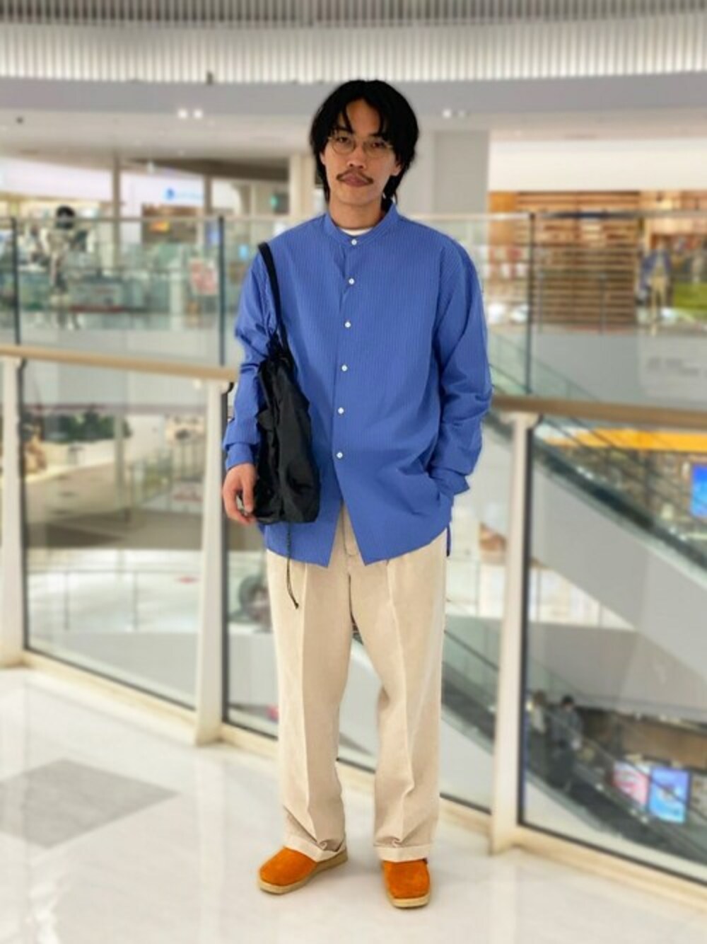 KAPTAIN SUNSHINE 23SS コットンシルク バンドカラーシャツ KAPTAIN SUNSHINE 23SS コットンシルク バンドカラーシャツ