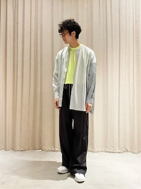 「GALLEGO DESPORTES」｜Bshopスタッフさん（メンズ・175cm）の夏コーディネート