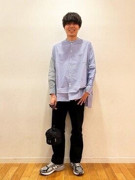 「GALLEGO DESPORTES」｜Bshopスタッフさん（メンズ・173cm）の夏コーディネート