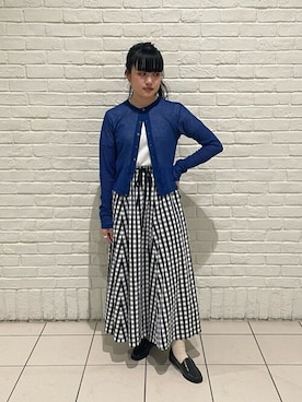 「AURALEE」｜Bshopスタッフさん（レディース・155cm）の夏コーディネート