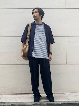 「ワンマイルスタイル」｜Bshopスタッフさん（メンズ・168cm）の夏コーディネート