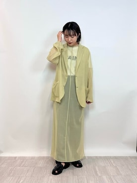 「Paraboot（パラブーツ）のアイテム」を使った、Bshopスタッフさん（レディース・158cm）の夏コーディネート