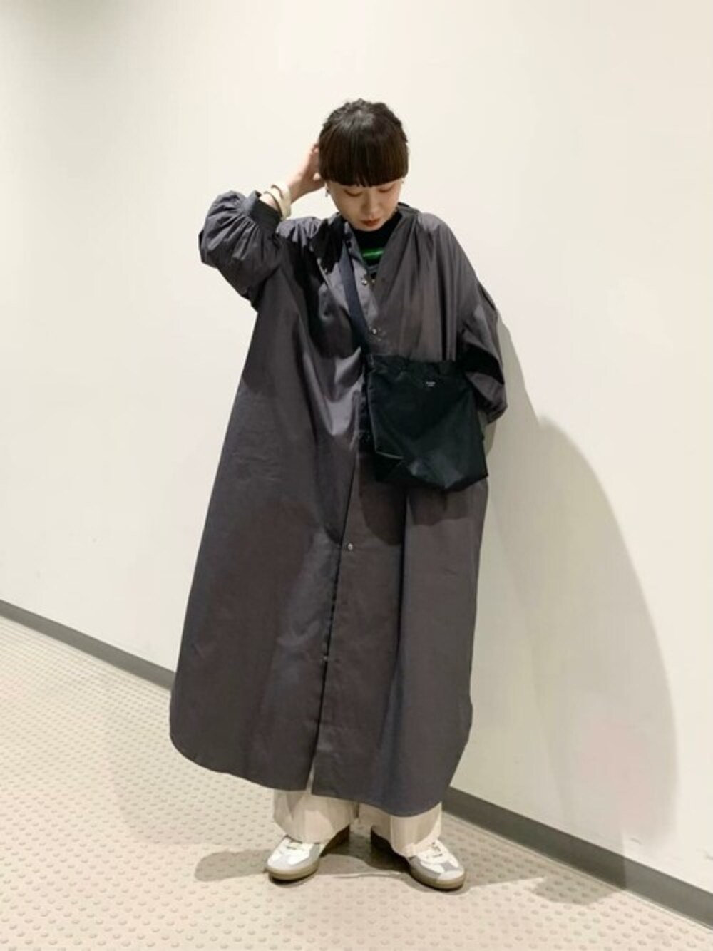 美品 Bshop INDIA INDUSTRYシャツワンピース ブラック Bshop INDIA INDUSTRY シャツワンピース ブラック ピンタック