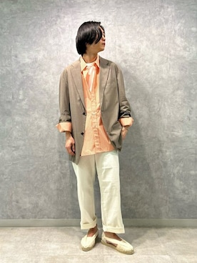 「La Manual Alpargatera（マヌアル・アルパルガテラ）のアイテム」を使った、Bshopスタッフさん（メンズ・170cm）の夏コーディネート