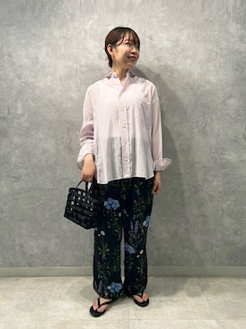 「TICCA（ティッカ）のアイテム（トップス）」を使った、Bshopスタッフさん（レディース・158cm）の夏コーディネート