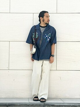 「NEPLA.（ネプラ）のアイテム」を使った、Bshopスタッフさん（メンズ・168cm）の夏コーディネート