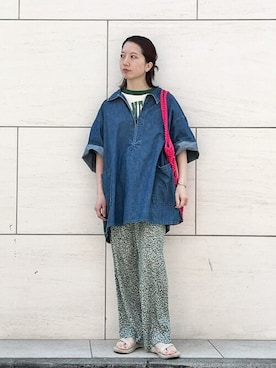 Bshopスタッフさん（レディース・156cm）の夏コーディネート