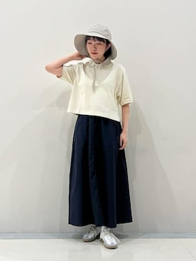 「AURALEE」｜Bshopスタッフさん（レディース・158cm）の夏コーディネート