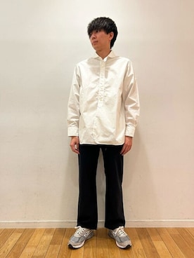 「HAVERSACK（ハバーザック）のアイテム」を使った、Bshopスタッフさん（メンズ・173cm）の夏コーディネート