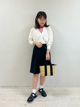 「Paraboot（パラブーツ）のアイテム」を使った、Bshopスタッフさん（レディース・157cm）の夏コーディネート