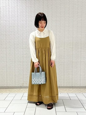 「normment（ノーメント）のアイテム」を使った、Bshopスタッフさん（レディース・149cm）の夏コーディネート