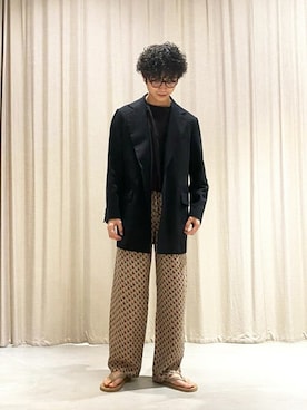 「mando（マンド）のアイテム」を使った、Bshopスタッフさん（メンズ・175cm）の夏コーディネート