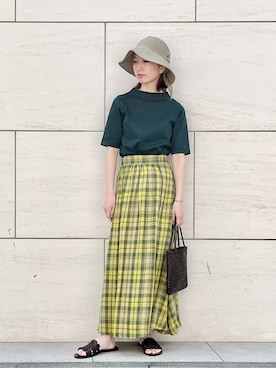 「MUHLBAUER（ミュールバウアー）のアイテム」を使った、Bshopスタッフさん（レディース・156cm）の夏コーディネート