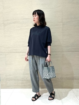 「K.JACQUES（ケイジャック）のアイテム」を使った、Bshopスタッフさん（レディース・152cm）の夏コーディネート