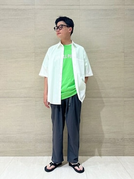 「AURALEE」｜Bshopスタッフさん（メンズ・171cm）の夏コーディネート