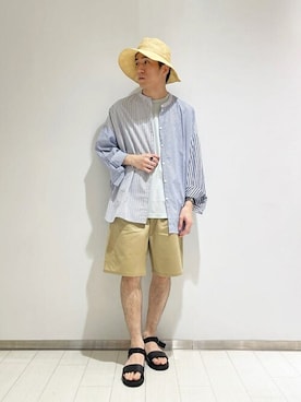 「GALLEGO DESPORTES」｜Bshopスタッフさん（メンズ・170cm）の夏コーディネート