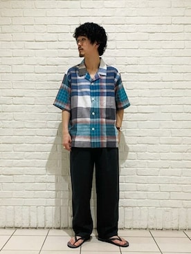 「mii（ミー）のアイテム」を使った、Bshopスタッフさん（メンズ・174cm）の夏コーディネート
