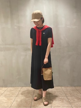「SCYE BASICS（サイベーシックス）のアイテム」を使った、Bshopスタッフさん（レディース・163cm）の夏コーディネート