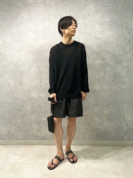 「K.JACQUES（ケイジャック）のアイテム」を使った、Bshopスタッフさん（メンズ・170cm）の夏コーディネート