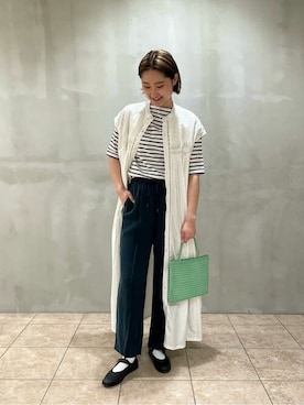 「orcival」｜「アイテム（ワンピース/ドレス）」を使った、Bshopスタッフさん（レディース・163cm）の夏コーディネート