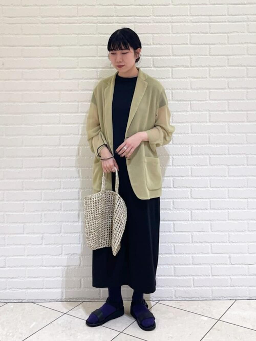 【美品】KARAKORAM ACCESSORIES　クロシェバッグ　white KARAKORAM ACCESSORIES | midas