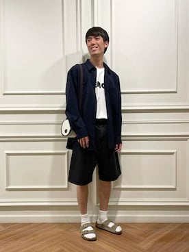 「Scye（サイ）のアイテム」を使った、Bshopスタッフさん（メンズ・177cm）の夏コーディネート