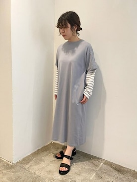 「ORCIVAL（オーシバル）のアイテム（ワンピース/ドレス）」を使った、Bshopスタッフさん（レディース・161cm）の夏コーディネート