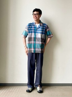 「mii（ミー）のアイテム」を使った、Bshopスタッフさん（メンズ・170cm）の夏コーディネート