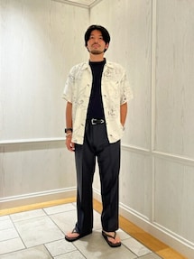 CARUSO セミフレア　スラックス Caruso（カルーゾ）の「CARUSO | 〈別注〉ウール センタープレス