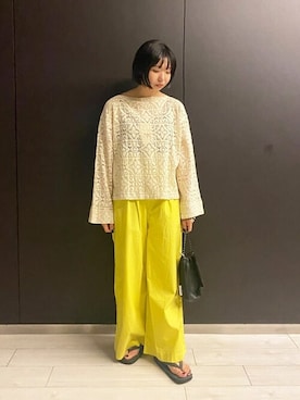 「GALLEGO DESPORTES」｜Bshopスタッフさん（レディース・157cm）の夏コーディネート