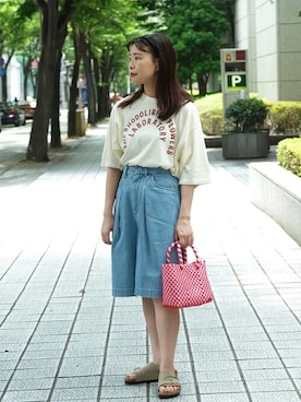 Bshopスタッフさん(レディース・155cm)の夏コーディネート