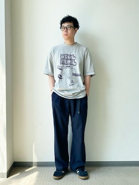 「VIRGIL NORMAL（ヴァージルノーマル）のアイテム」を使った、Bshopスタッフさん（メンズ・170cm）の夏コーディネート