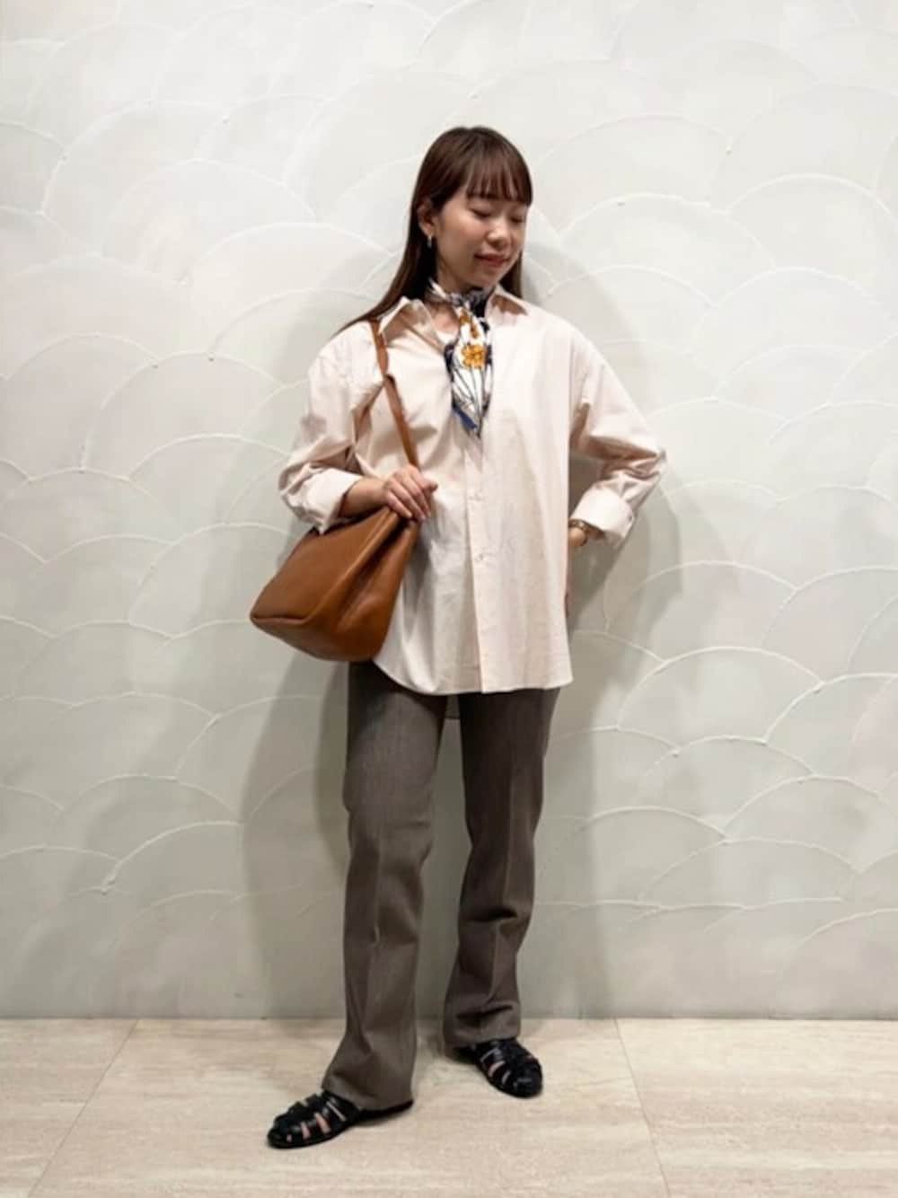 ORIMI フードスカーフ A PIECE OF chic｜シルク プリントスカーフ scarf-same1-mn