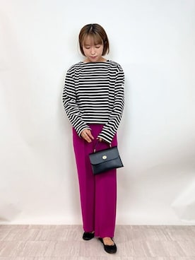 「orcival」｜「アイテム（その他シューズ）」を使った、Bshopスタッフさん（レディース・158cm）の秋コーディネート