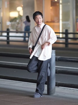 「BRADY」｜「アイテム（モカシン/デッキシューズ）」を使った、Bshopスタッフさん（メンズ・168cm）の秋コーディネート