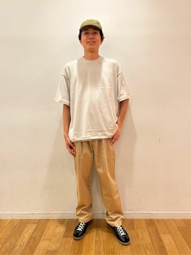「KIJIMA TAKAYUKI」｜「アイテム（キャップ）」を使った、Bshopスタッフさん（メンズ・173cm）の秋コーディネート