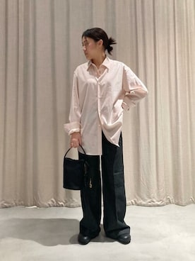 「orcival」｜「アイテム（サンダル）」を使った、Bshopスタッフさん（レディース・154cm）の秋コーディネート