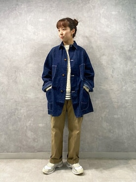 「THE SHINZONE（ザ　シンゾーン）のアイテム（チノパンツ）」を使った、Bshopスタッフさん（レディース・154cm）の秋コーディネート