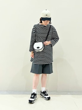 「orcival」｜「アイテム（キャップ）」を使った、Bshopスタッフさん（レディース・162cm）の秋コーディネート